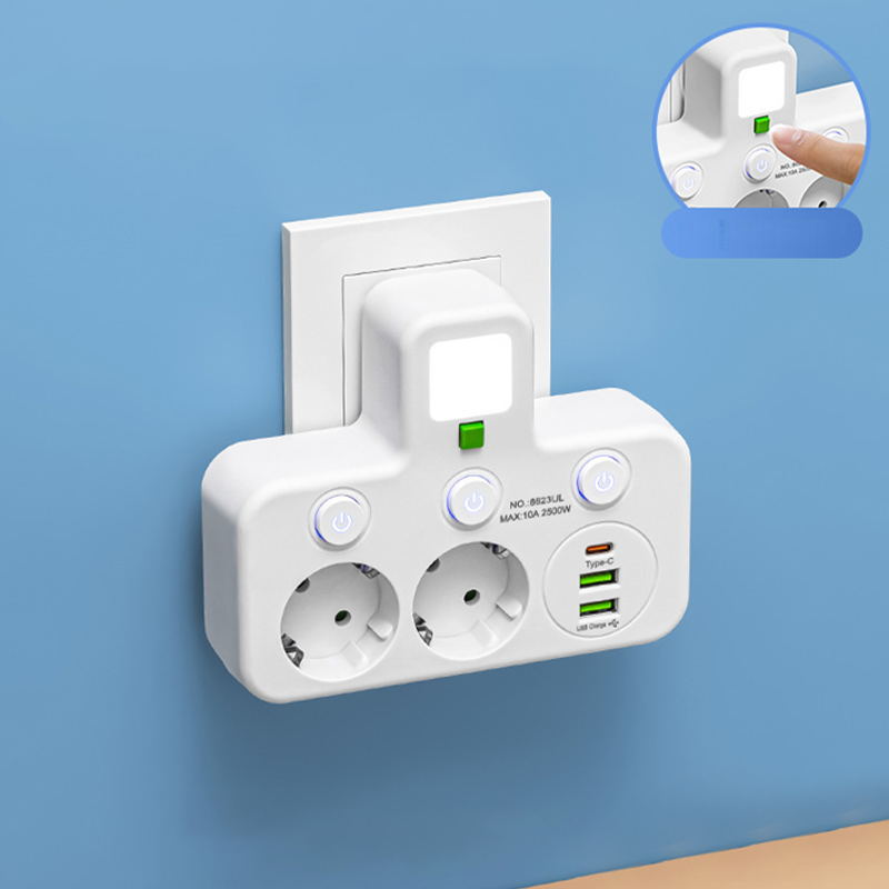 Power Strip with USB and Switches | Multi-Outlet Surge Protector 2500W 11