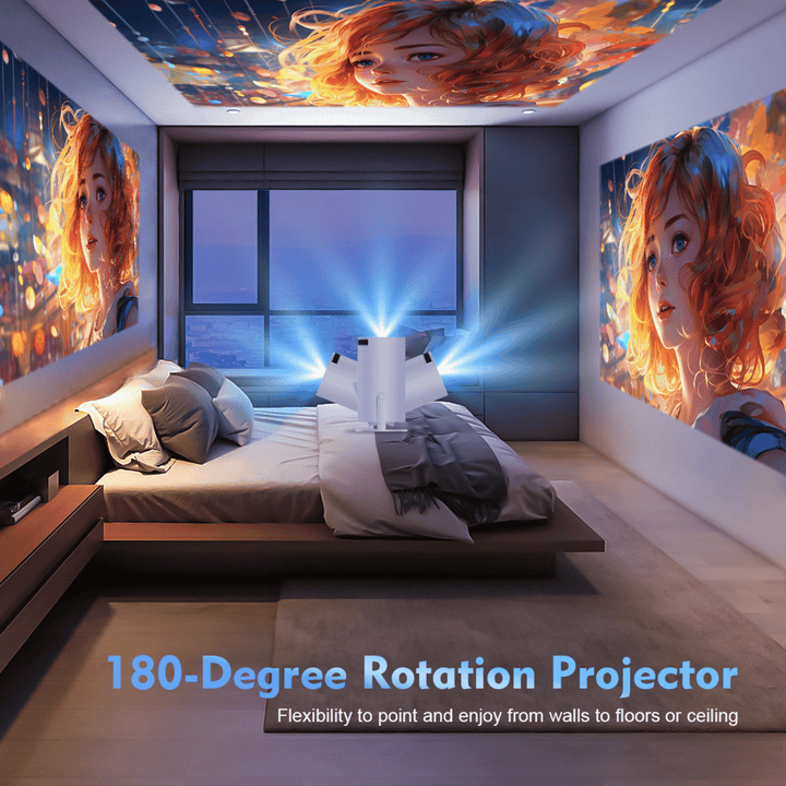 4K Rotatable Smart Projector for Wall or Ceiling, Built-In App Store 7