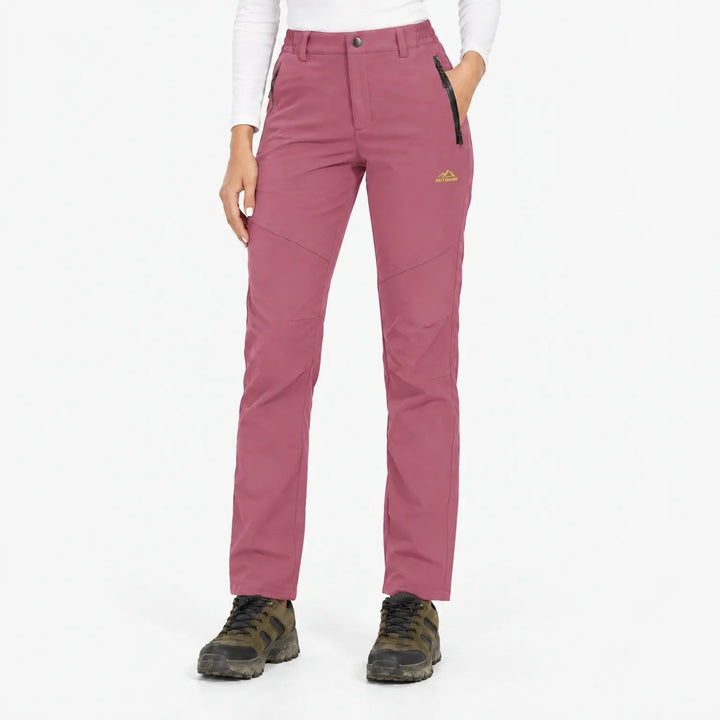 Women's Lined Thermal Softshell Pants with Fleece, Water-Repellent 17