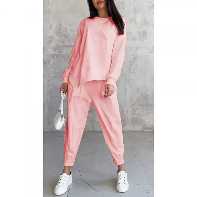 Two-Piece Set: Long-Sleeve Casual Sweatshirt and Jogger Pants 7