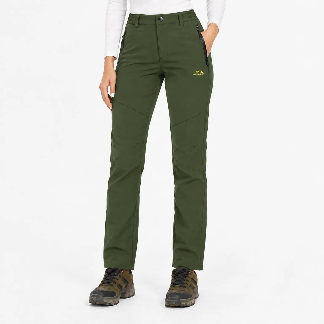 Women's Lined Thermal Softshell Pants with Fleece, Water-Repellent 7