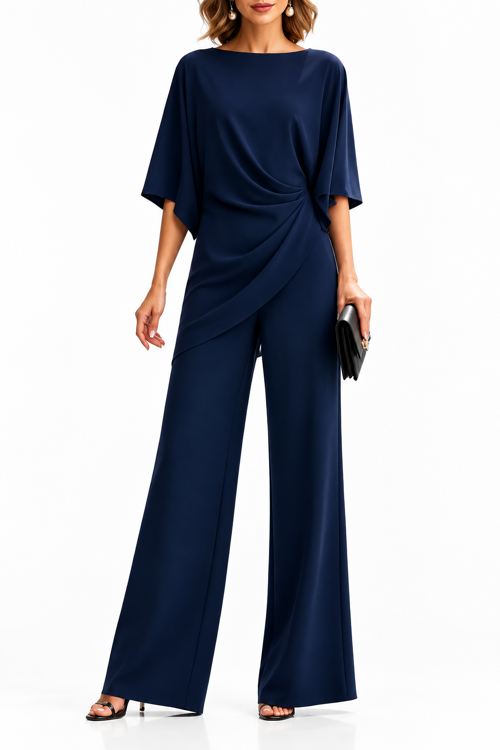 Women's Draped Waist Two-Piece Set