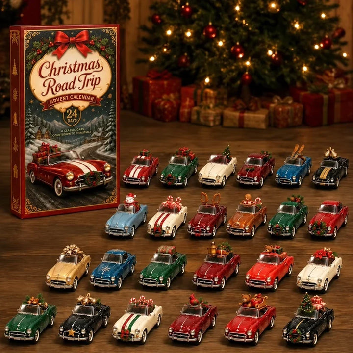 Classic Cars and Motorcycle Advent Calendar with 24 Miniature Vehicles 16