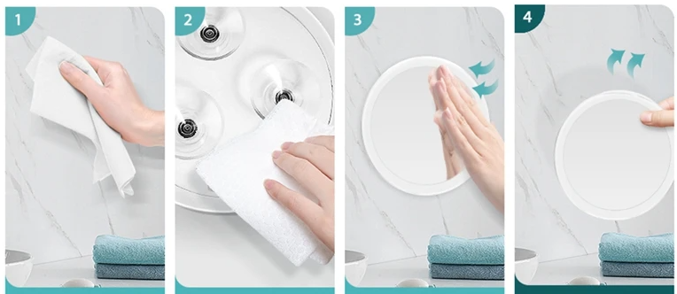 10X Magnifying Makeup Mirror with LED Light and Suction Cup Mount 5