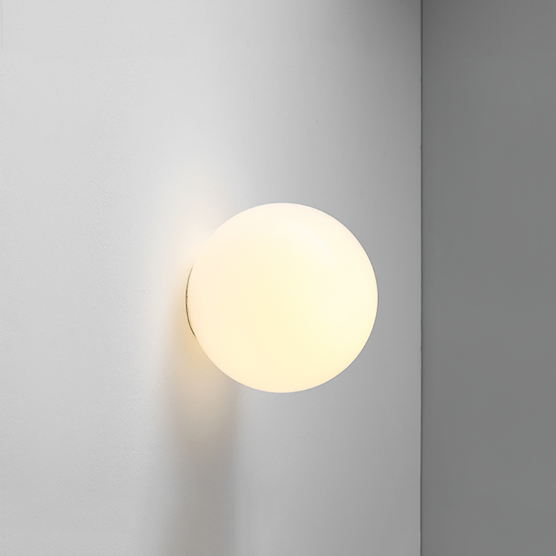 Modern Opal Glass Sphere Ceiling Light for Hallways 16