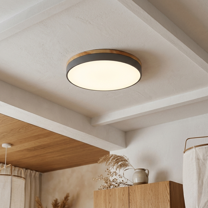Round Disc Ceiling Light – Flat Flush Mount Fixture 9