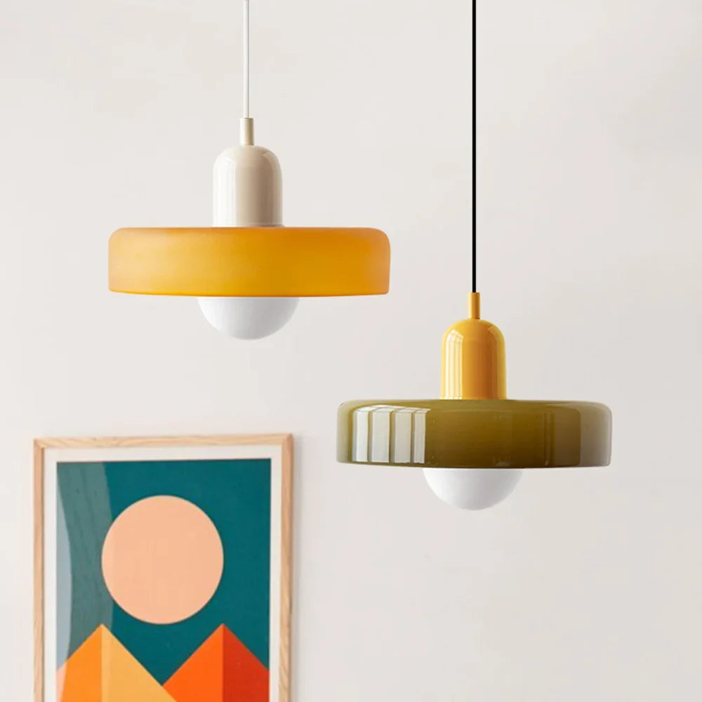Bauhaus Stained Glass Pendant Lamp 12