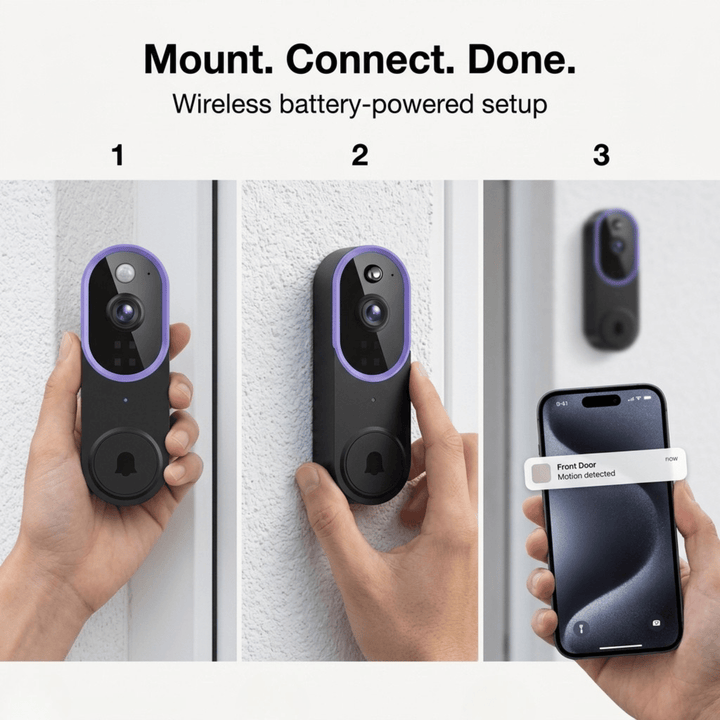 Smart Doorbell Camera with Two-Way Audio, Night Vision and Free Cloud Storage 6