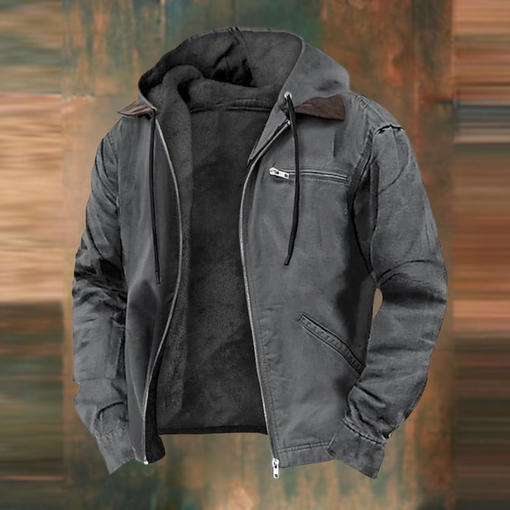 Men's Warm Hooded Jacket with Soft Fleece Lining 4
