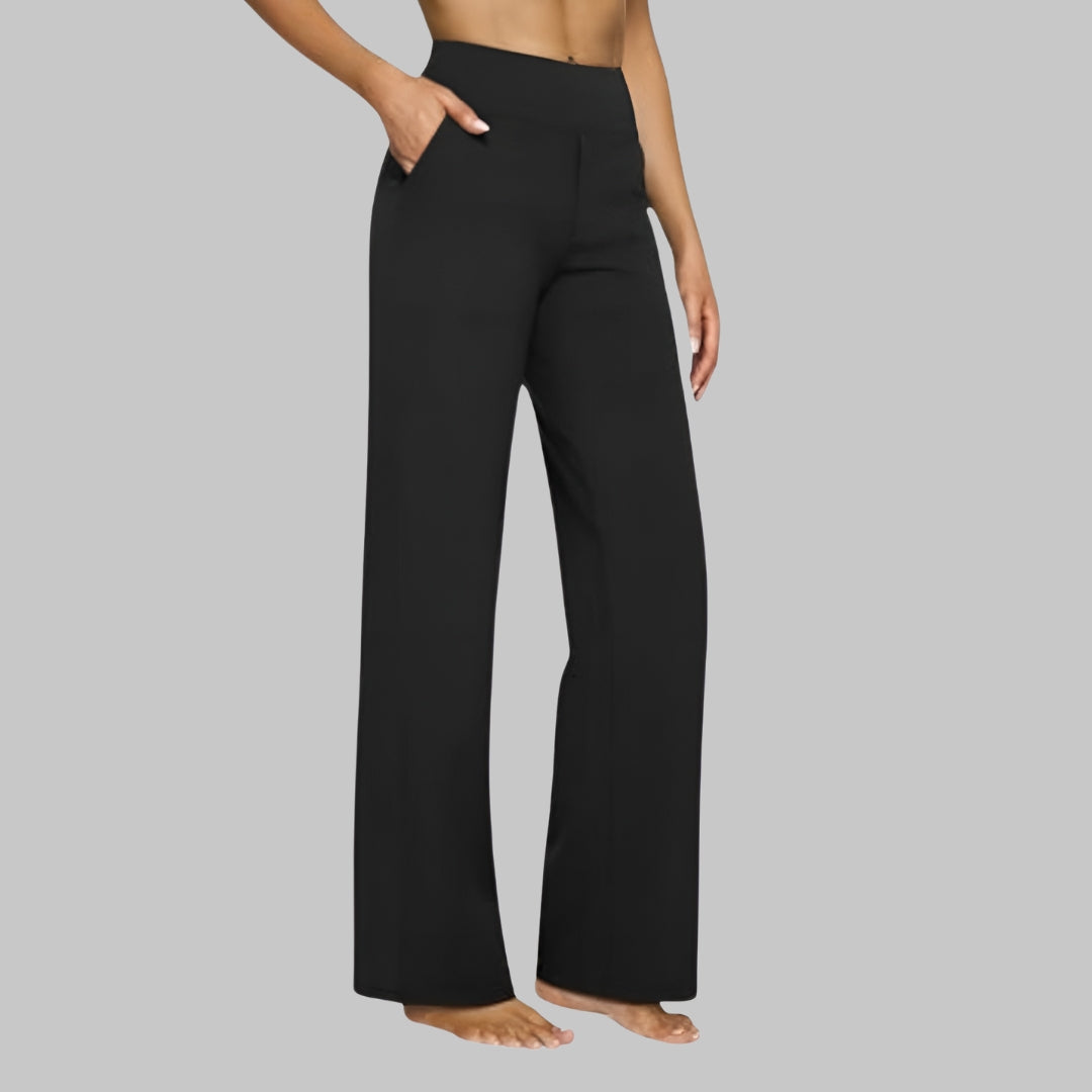 Women's High-Waist Stretch Pants, Soft Breathable Straight-Leg Fit 9