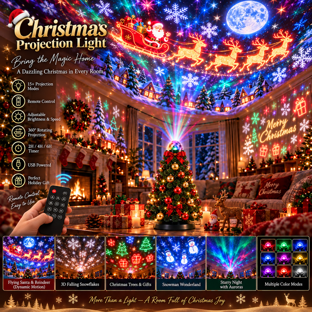 LED Christmas Light Projector with 15+ Holiday Designs and Remote 1