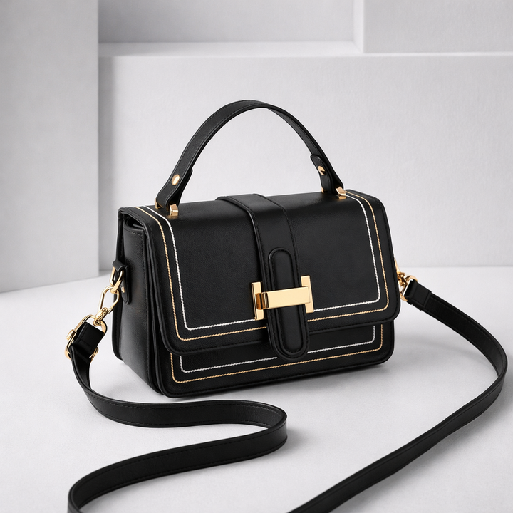 Structured Leather Shoulder Bag with Refined Silhouette 5