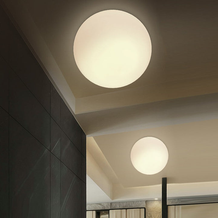 Modern Opal Glass Sphere Ceiling Light for Hallways 8