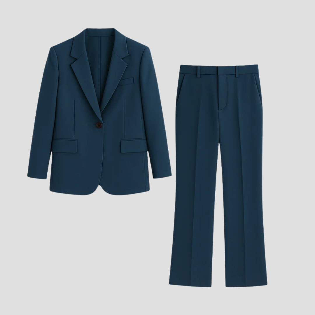 Women's Two-Piece Suit with Long Blazer and Matching Pants 2
