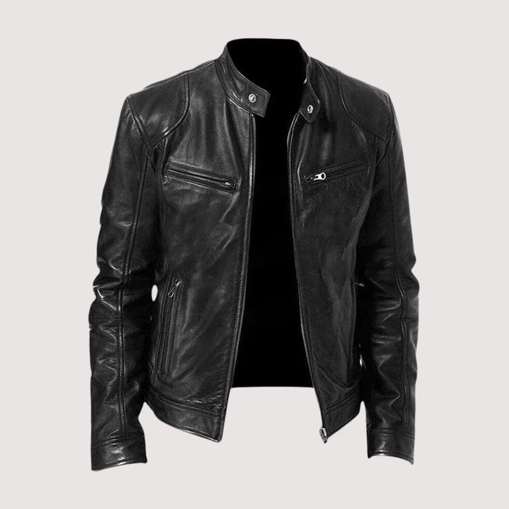 Men's Classic Leather Jacket in a Sleek, Modern Biker Style 2