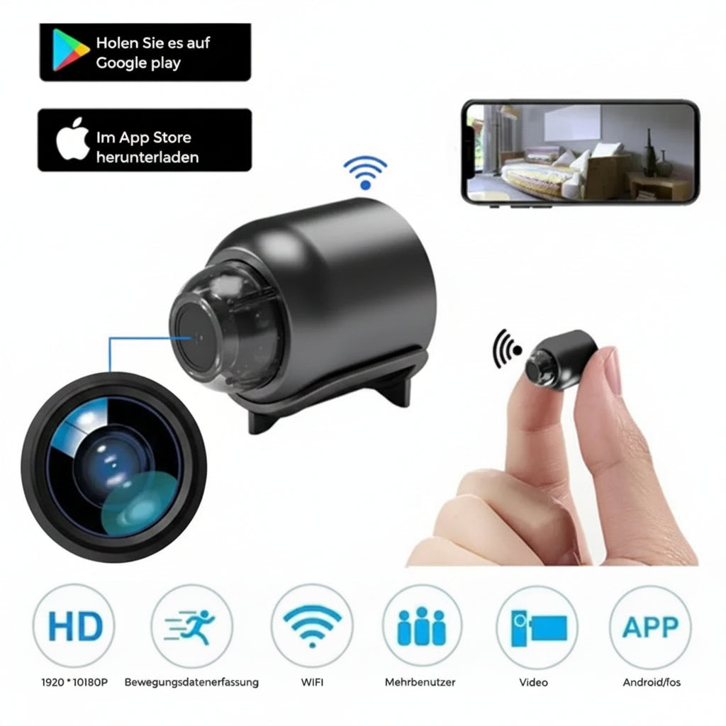 Mini WiFi Security Camera 1080p | Covert Night Vision | Motion Alert | Audio 2