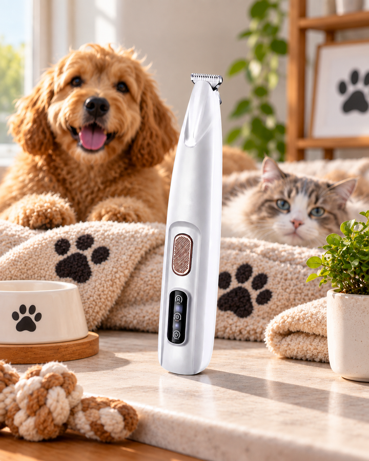Cordless Pet Grooming Trimmer, Quiet Rechargeable with LED Light 1