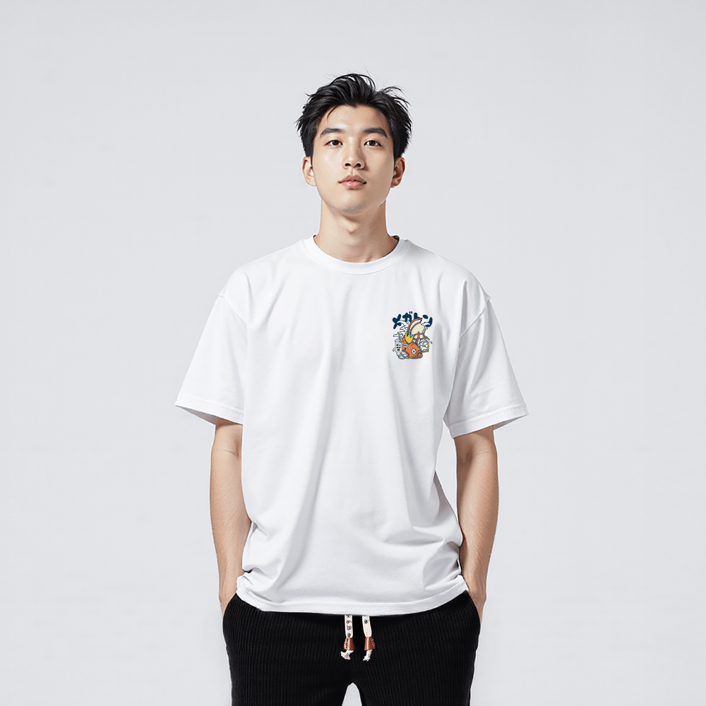 Koi Fish Oversized Japanese T-Shirt 8