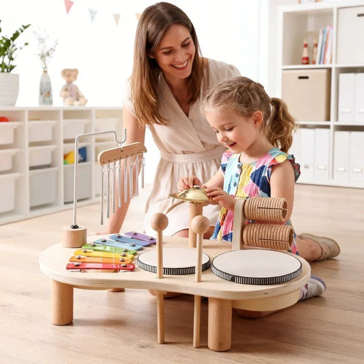 Montessori Wooden Music Toy Set with Xylophone and Chimes 5