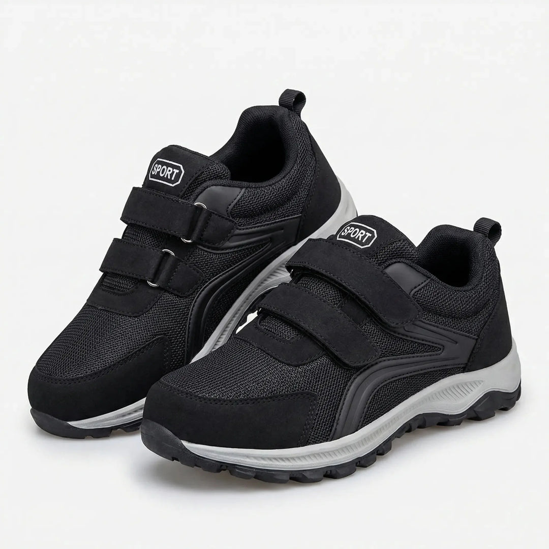 Men's Orthopedic Walking Shoes with Double Hook-and-Loop Straps and Wide Fit 5