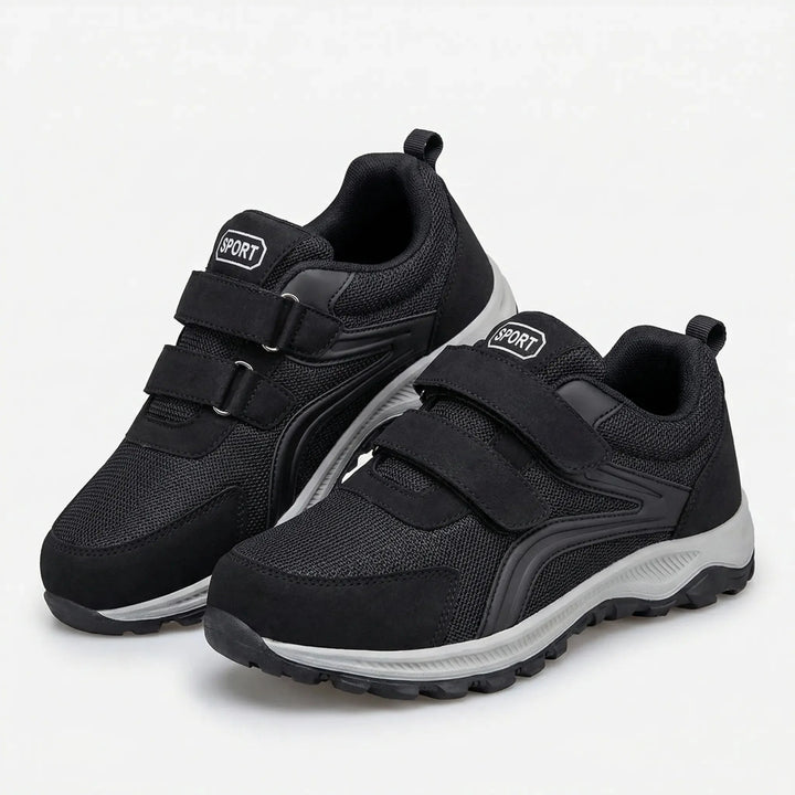 Men's Orthopedic Walking Shoes with Double Hook-and-Loop Straps and Wide Fit 5