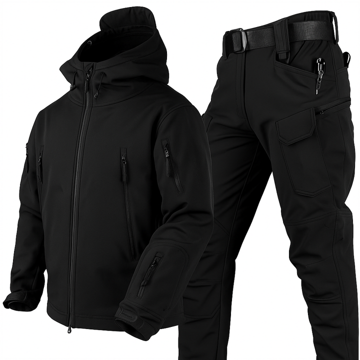 Waterproof Windproof Fleece-Lined Outdoor Jacket and Pants Set 1