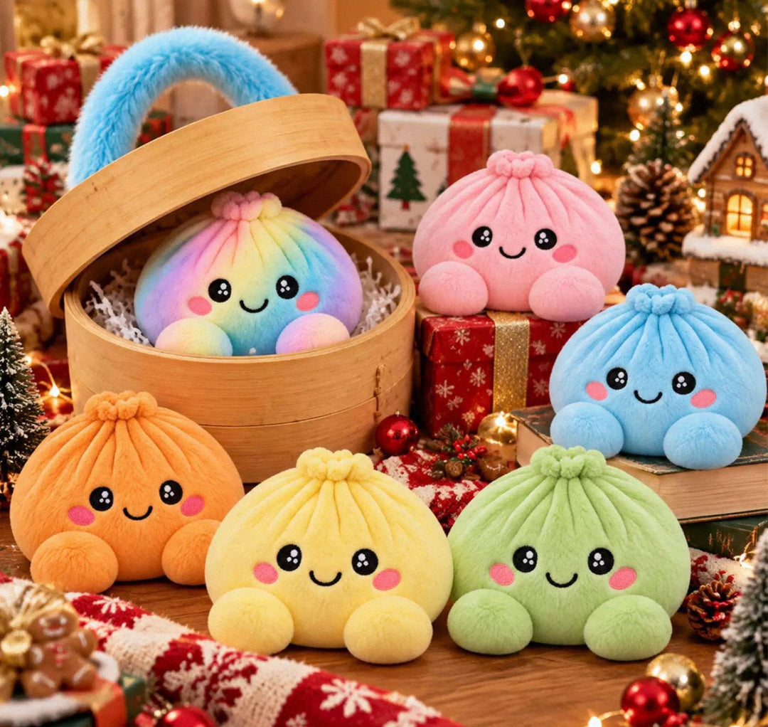 Collectible Surprise Plush Dumpling Toys in a Steamer Basket Gift Box 21