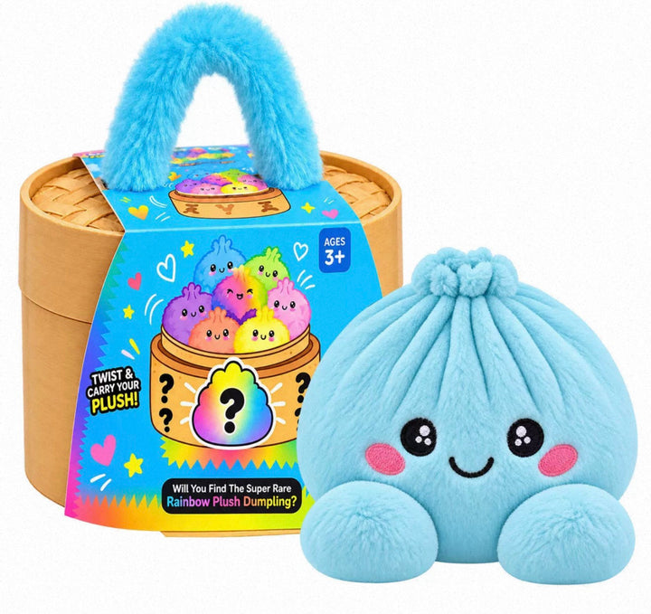 Collectible Surprise Plush Dumpling Toys in a Steamer Basket Gift Box 1