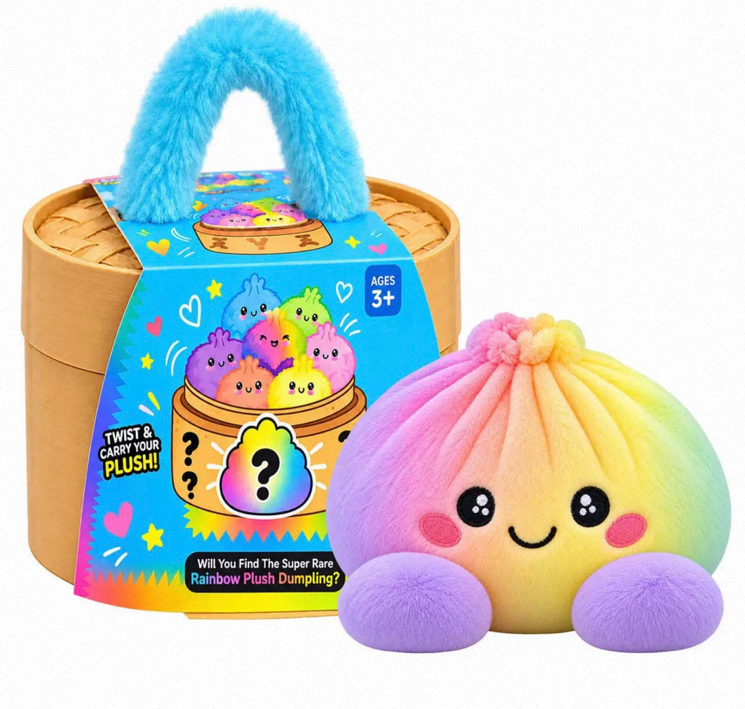 Collectible Surprise Plush Dumpling Toys in a Steamer Basket Gift Box 11