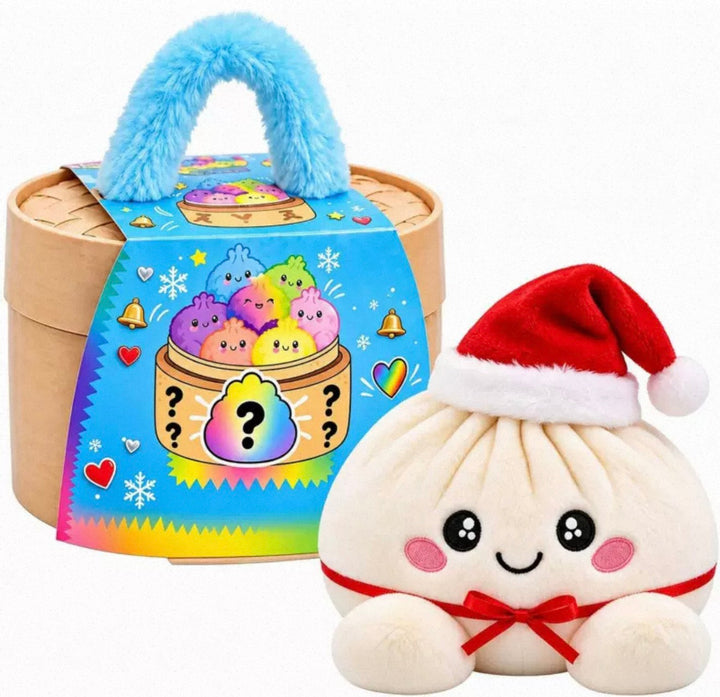 Collectible Surprise Plush Dumpling Toys in a Steamer Basket Gift Box 12