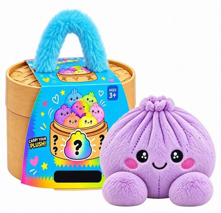 Collectible Surprise Plush Dumpling Toys in a Steamer Basket Gift Box 9
