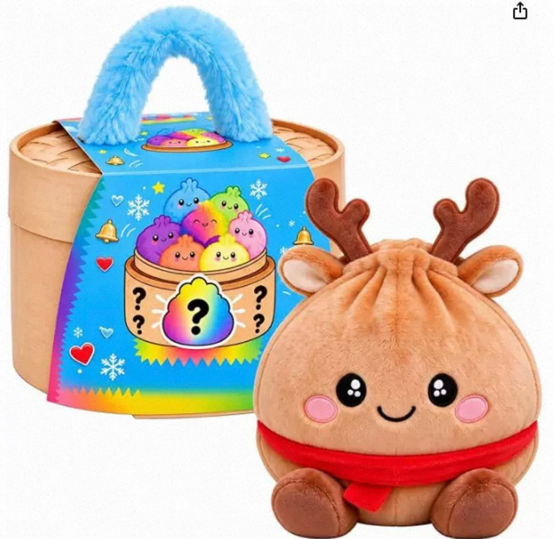 Collectible Surprise Plush Dumpling Toys in a Steamer Basket Gift Box 16