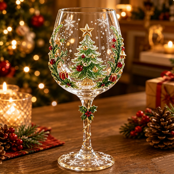 3D Christmas Wine Glasses – Festive Sipping with Holiday Charm 4