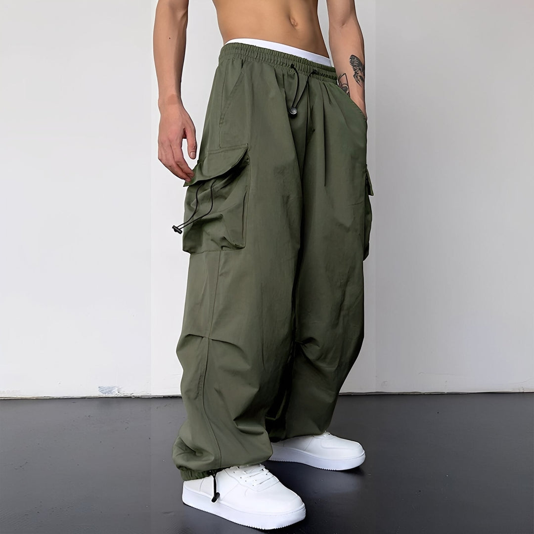 Men's Baggy Cargo Pants, Oversized Casual Streetwear 2