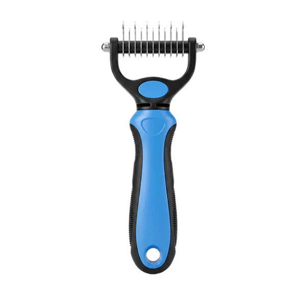 2-in-1 Pet Grooming Rake for Detangling and Deshedding, Dogs and Cats 10