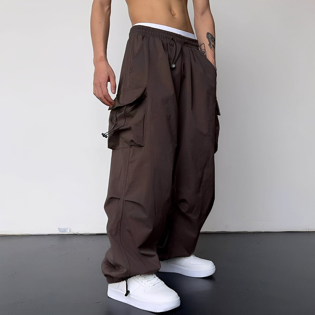 Men's Baggy Cargo Pants, Oversized Casual Streetwear 6