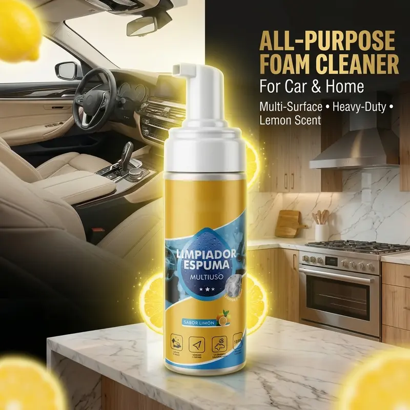 3-in-1 Enzyme Foam Car Interior Cleaner for Fabric, Leather, Vinyl & Plastic 1
