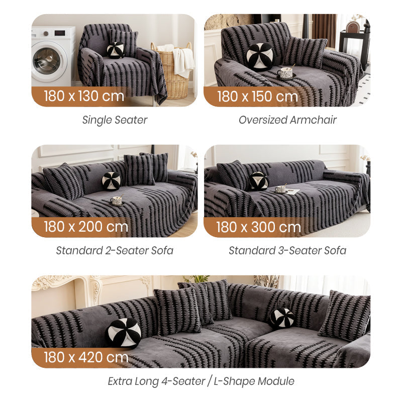 Plush Non-Slip Couch Cover, Soft Stretch Sofa Slipcover 7