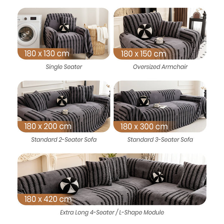 Plush Non-Slip Couch Cover, Soft Stretch Sofa Slipcover 7