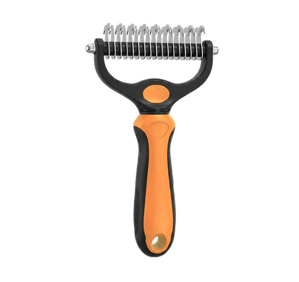 2-in-1 Pet Grooming Rake for Detangling and Deshedding, Dogs and Cats 15