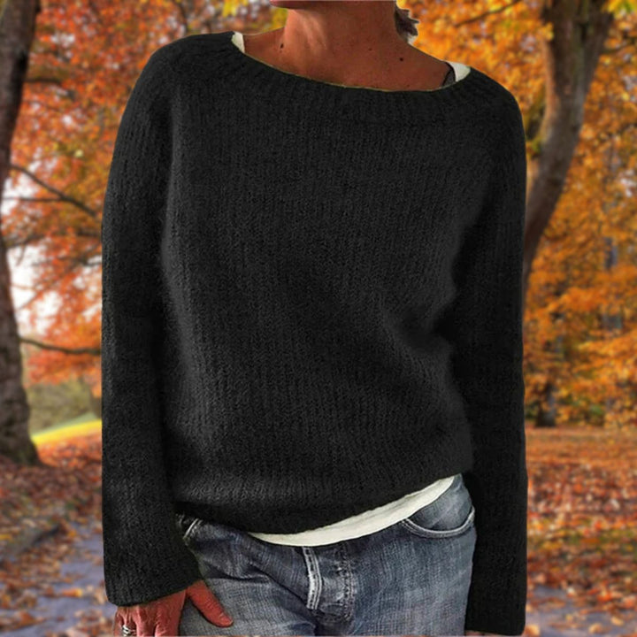 Women's Classic Merino Wool Sweater, Elegant Warm Knit for Fall and Winter 2