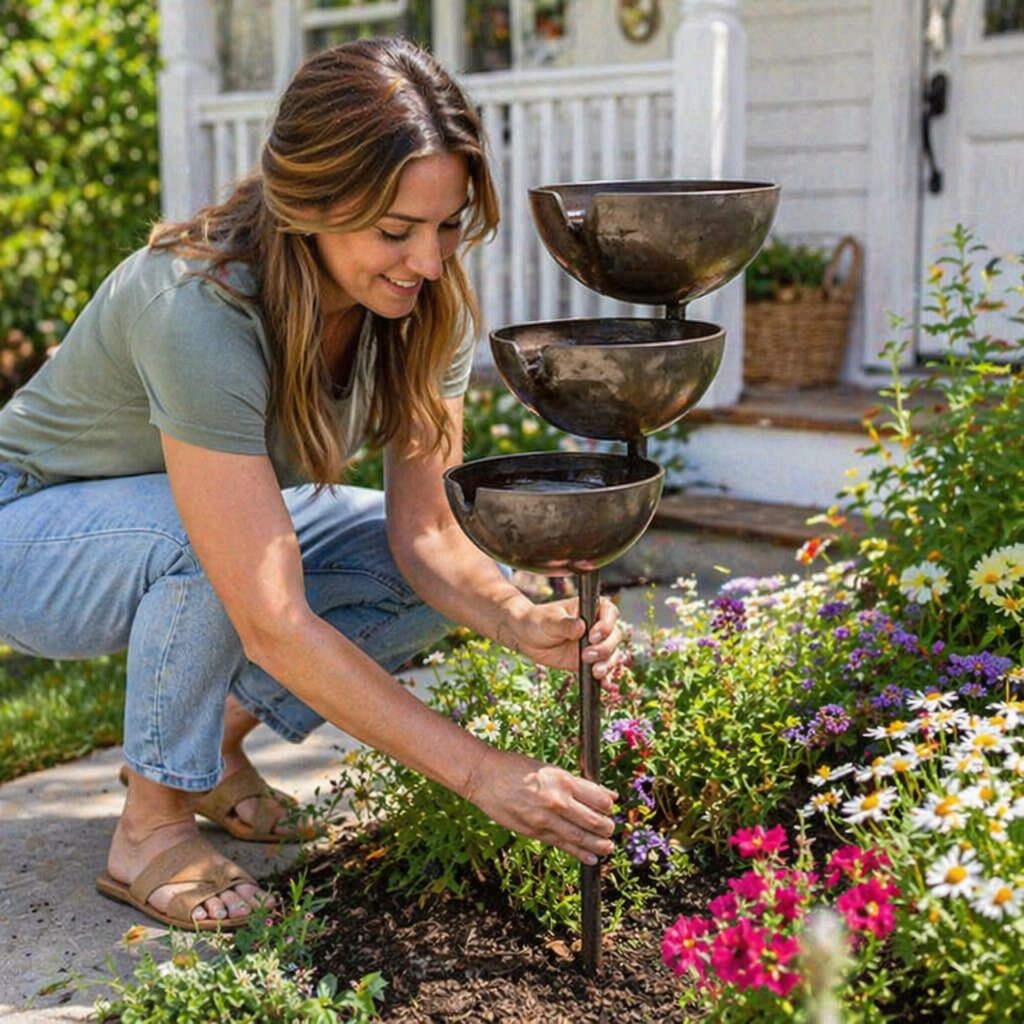 Rain Collector Bird Bath - Natural Water Source for Birds & Bees 2