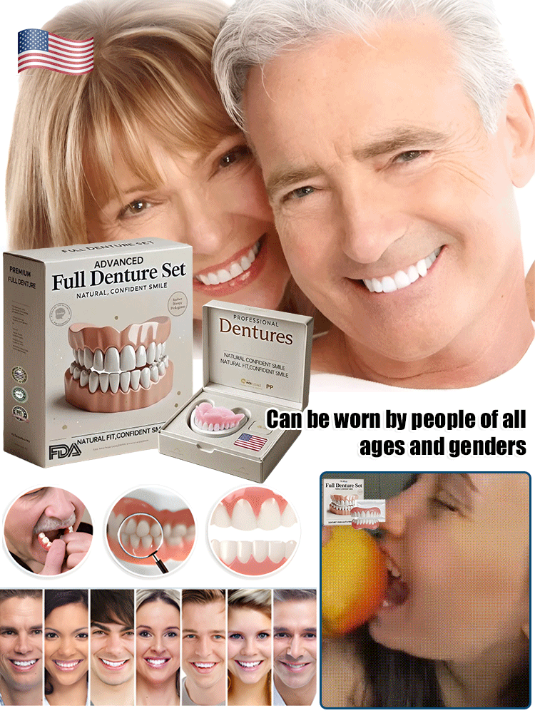 Flexible Denture Set for Upper & Lower Jaw – Reusable & Custom-Fit 2