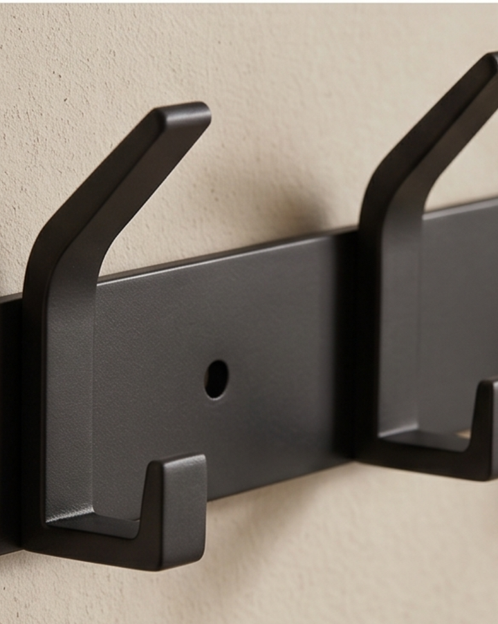Aluminum Wall Hooks – 3, 4, 5 or 6 Hooks | Bathroom Towel Rack 3