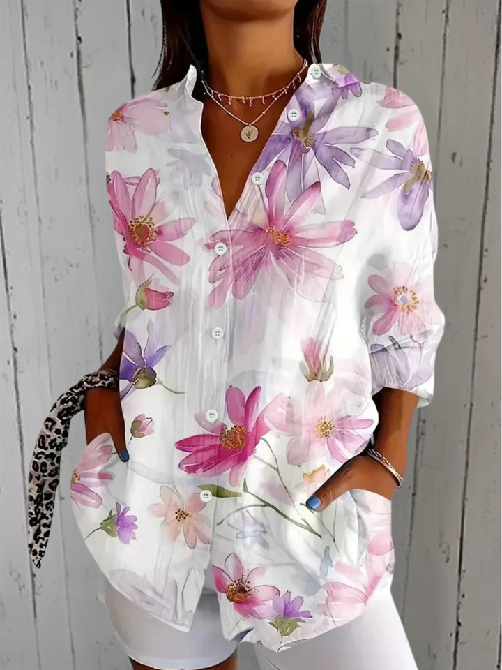 Anica Blouse with Artistic Print Pattern 4