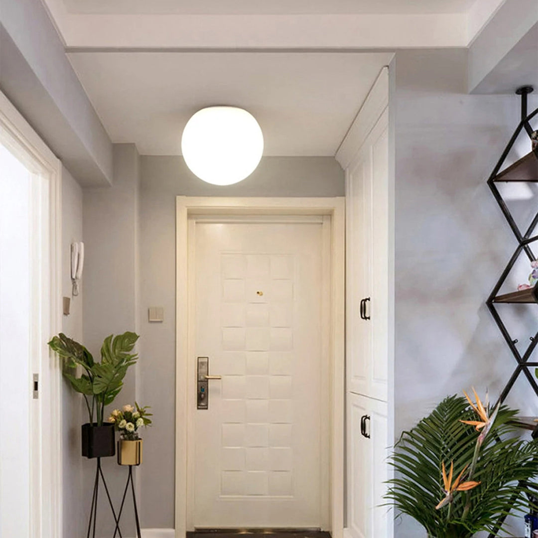 Modern Opal Glass Sphere Ceiling Light for Hallways 5