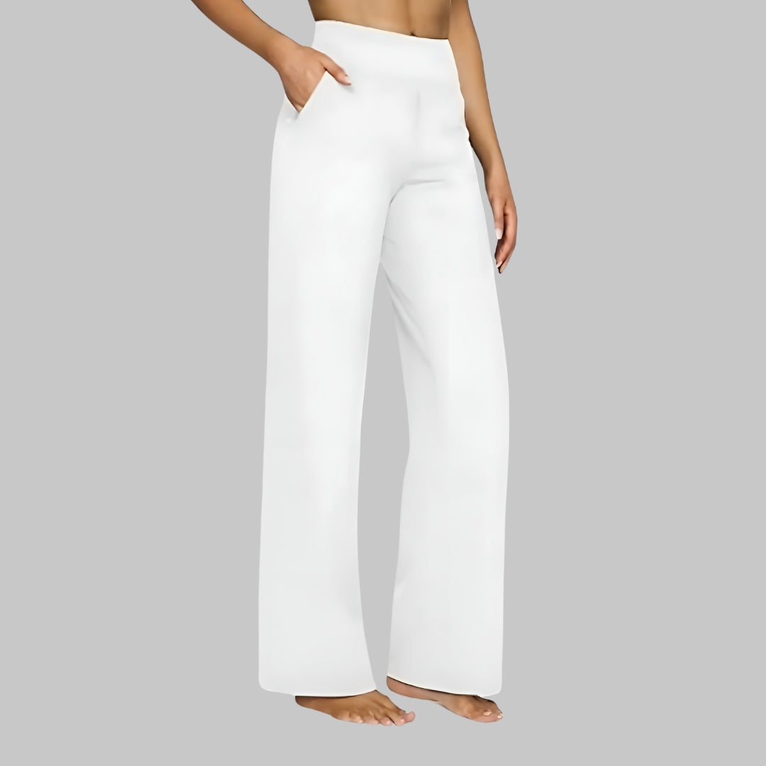 Women's High-Waist Stretch Pants, Soft Breathable Straight-Leg Fit 8