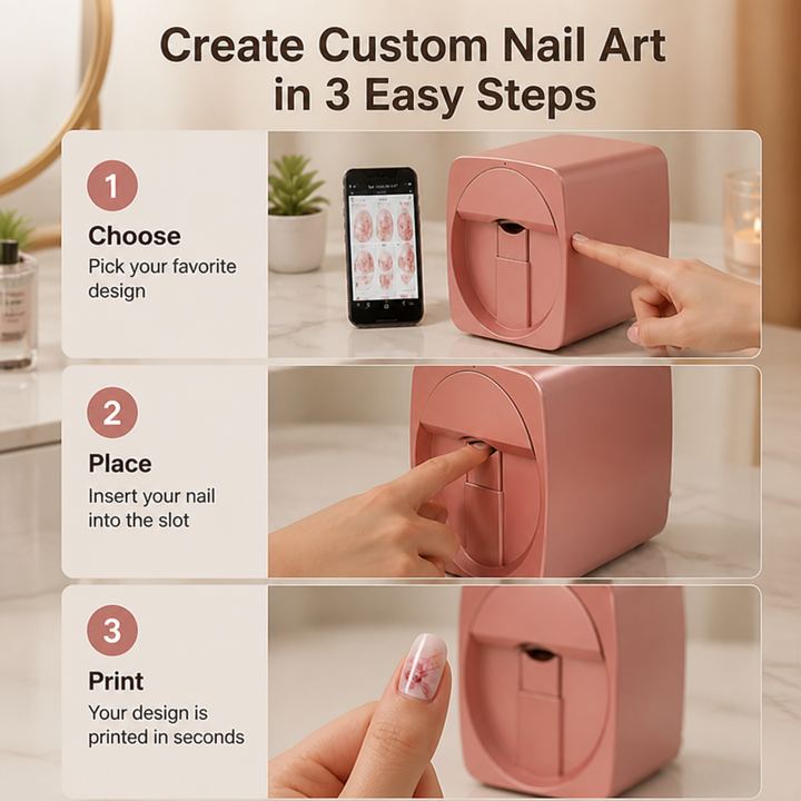 AI Nail Art Printer Kit - Salon-Style Custom Nail Designs at Home in 40 Seconds 3