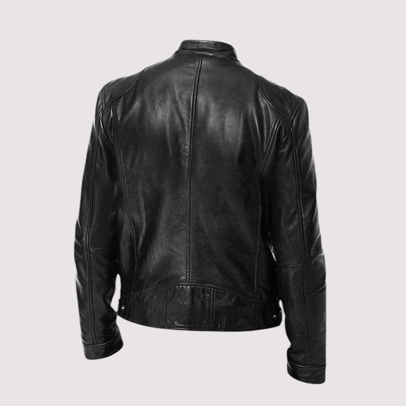 Men's Classic Leather Jacket in a Sleek, Modern Biker Style 3