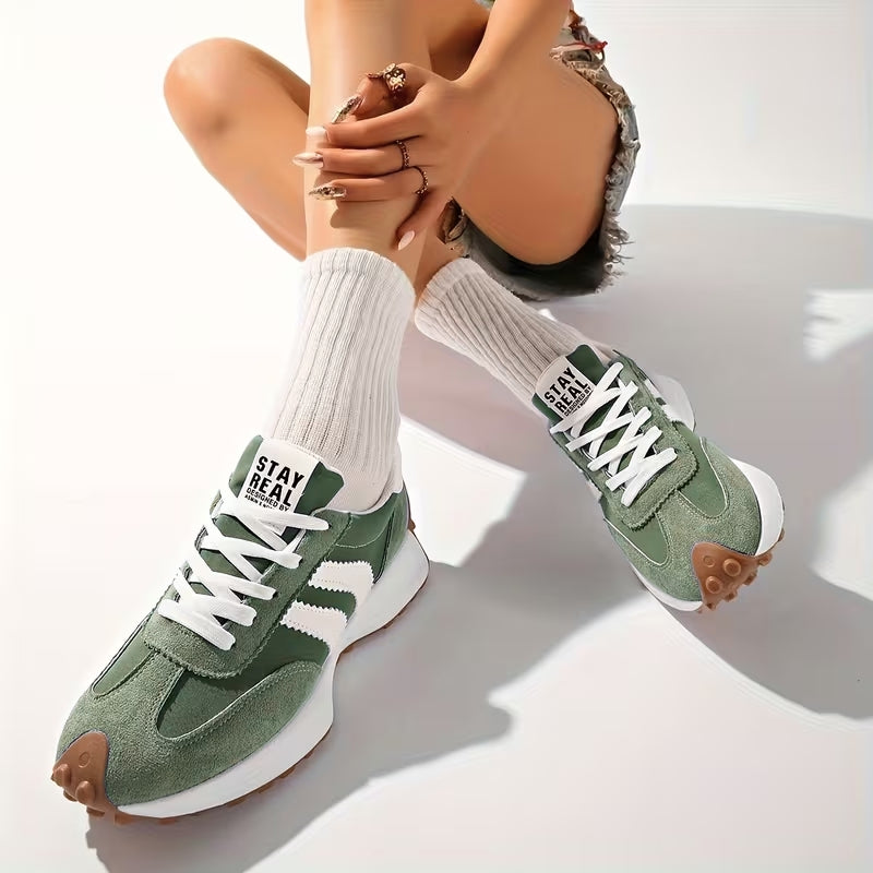 Women's Retro Platform Running Sneakers in Suede for Street Style 7